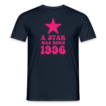 Ein Stern Wurde 1996 Geboren Geburtstag - Männer T-Shirt - Navy - Vorne - AI Model Male 178 light (178cm)