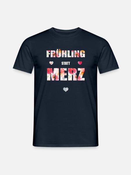 Frühling statt Merz - Männer T-Shirt - Navy