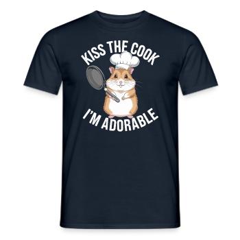 Kiss The Cook I'm Cute Cute Hamster - Men's T-Shirt - navy - Front - AI Model Male 178 light (178cm)