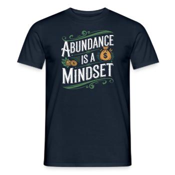 Abundance is a state of mind Quote - Men's T-Shirt - navy - Front - AI Model Male 178 light (178cm)