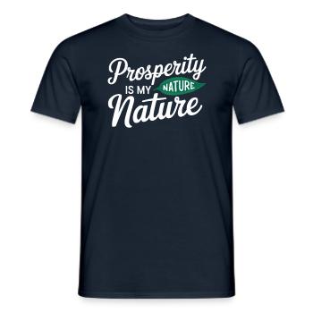 manifesting prosperity quote nature - Men's T-Shirt - navy - Front - AI Model Male 178 light (178cm)