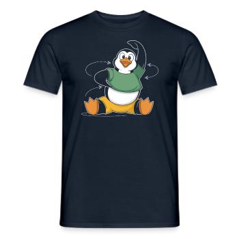 Fitness Gymnastique Pingouin Motivation - T-shirt homme - marine - Devant - AI Model Male 178 light (178cm)