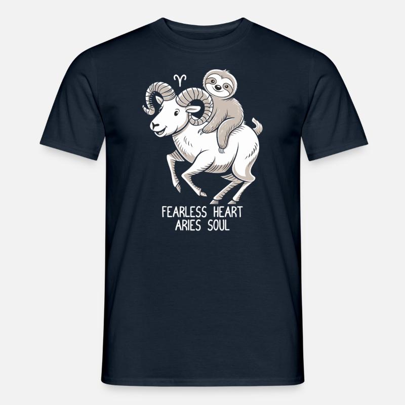 Furchtloses Herz, Widder Seele Soth - Männer T-Shirt - Navy