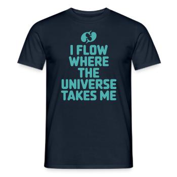 Citation de l’univers du zodiaque du personnage des Poissons - T-shirt homme - marine - Devant - AI Model Male 178 light (178cm)