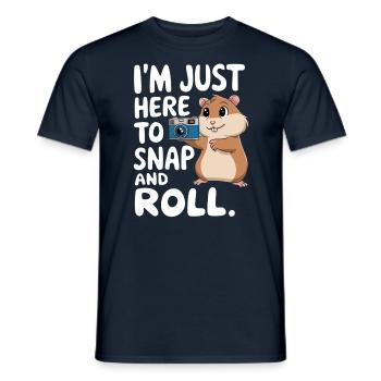 Lustiger Hamster Fotografie Spruch - Männer T-Shirt - Navy - Vorne - AI Model Male 178 light (178cm)