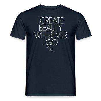 Stier Sternzeichen: Schönheit Überall Erschaffen - Männer T-Shirt - Navy - Vorne - AI Model Male 178 light (178cm)