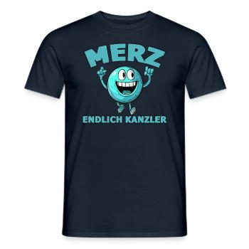 Merz Endlich Kanzler - Männer T-Shirt - Navy - Vorne - AI Model Male 178 light (178cm)