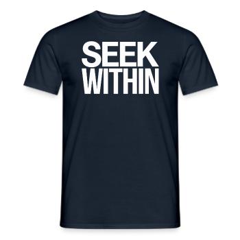 Search Spirituality Quote Inspired Within You - Men's T-Shirt - navy - Front - AI Model Male 178 light (178cm)