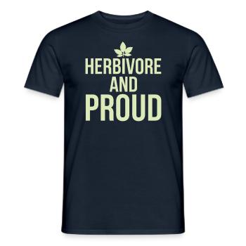 Mangeurs d’herbes et fierté : végétalien végétarien - T-shirt homme - marine - Devant - AI Model Male 178 light (178cm)