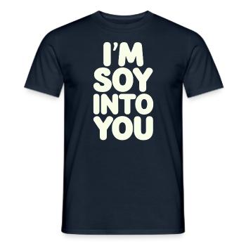 Je suis amoureux de toi végétalien végétarien - T-shirt homme - marine - Devant - AI Model Male 178 light (178cm)