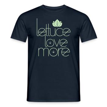 Veganer Vegetarier: Lettuce Love More - Männer T-Shirt - Navy - Vorne - AI Model Male 178 light (178cm)