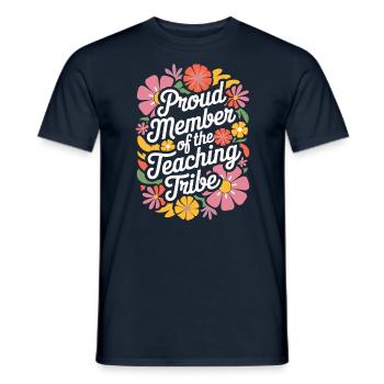 Stolzes Mitglied des Lehrer-Stammes - Männer T-Shirt - Navy - Vorne - AI Model Male 178 light (178cm)