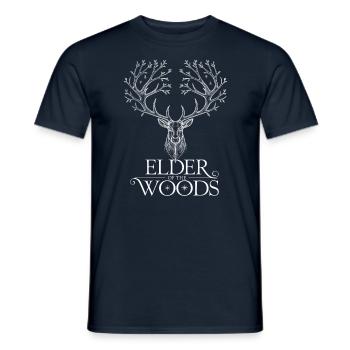 Elder Of The Woods Cerf Antler Design - T-shirt homme - marine - Devant - AI Model Male 178 light (178cm)