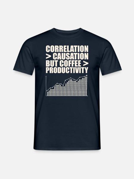Datenwissenschaftler: Korrelation Größer - Männer T-Shirt - Navy