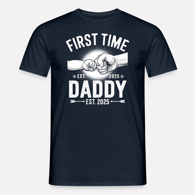 First time dad since 2025 - Men's T-Shirt - navy