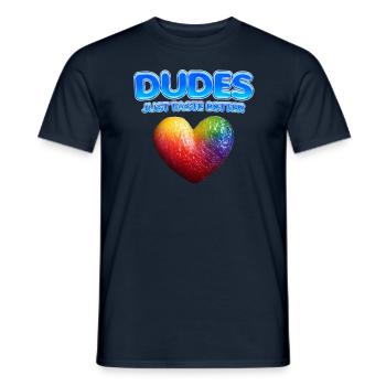 Dudes Just Taste Better Pride Month LGBTQ Gay - Men's T-Shirt - navy - Front - AI Model Male 178 light (178cm)