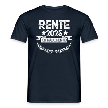 Ruhestand 2025 Ich habe Fertig - Männer T-Shirt - Navy - Vorne - AI Model Male 178 light (178cm)