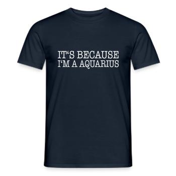 Sternzeichen Wassermann - Männer T-Shirt - Navy - Vorne - AI Model Male 178 light (178cm)
