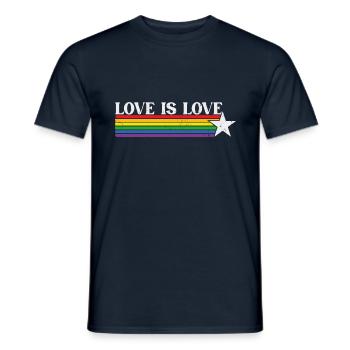 J’aime les LGBT - T-shirt homme - marine - Devant - AI Model Male 178 light (178cm)