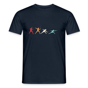 Fencing - Men's T-Shirt - navy - Front - AI Model Male 178 light (178cm)