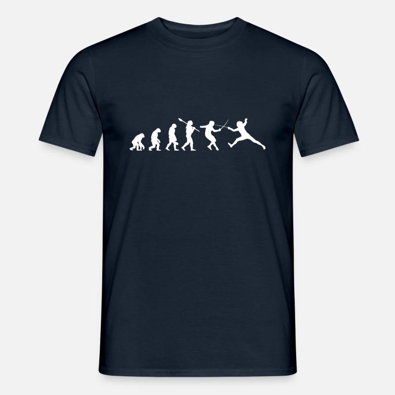Fechten Evolution - Männer T-Shirt - Navy