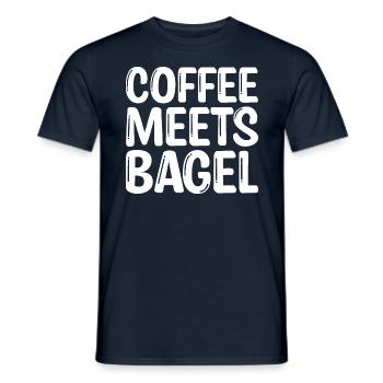 Le café rencontre Bagel - T-shirt homme - marine - Devant - AI Model Male 178 light (178cm)