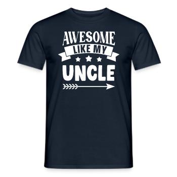 Brillant comme mon oncle - T-shirt homme - marine - Devant - AI Model Male 178 light (178cm)