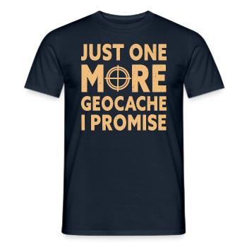 Just One More Geochache Funny Geochaching - Men's T-Shirt - navy - Front - AI Model Male 178 light (178cm)