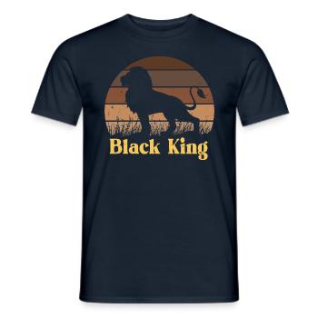Black King - Men's T-Shirt - navy - Front - AI Model Male 178 light (178cm)