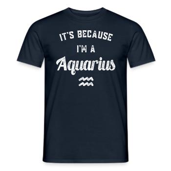 Sternzeichen Wassermann - Männer T-Shirt - Navy - Vorne - AI Model Male 178 light (178cm)