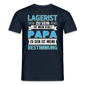 Lagerist zu sein ist mein Stolz; Papa Geschenk - Männer T-Shirt - Navy - Vorne - AI Model Male 178 light (178cm)