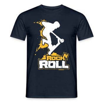 Scooter Stunt Roller Rock n Roll - Men's T-Shirt - navy - Front - AI Model Male 178 light (178cm)