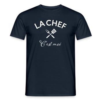 la chef c' est moi - Männer T-Shirt - Navy - Vorne - AI Model Male 178 light (178cm)