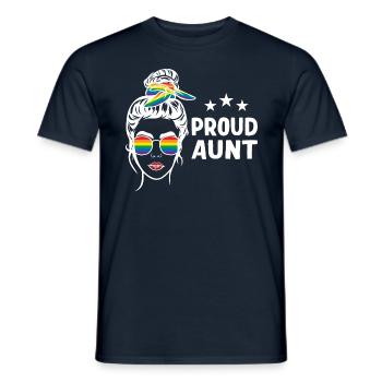 LGBT Stolze Tante - Männer T-Shirt - Navy - Vorne - AI Model Male 178 light (178cm)