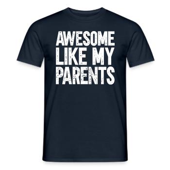 Great as my parents - Men's T-Shirt - navy - Front - AI Model Male 178 light (178cm)