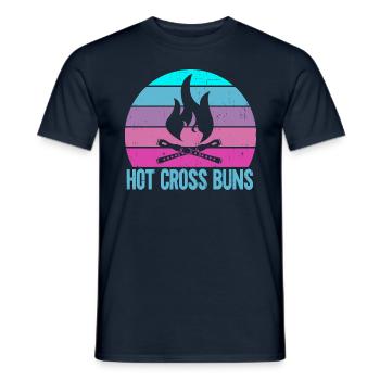 Hot Cross Buns - T-shirt homme - marine - Devant - AI Model Male 178 light (178cm)