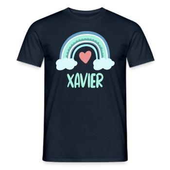 Xavier Nom Rainbow Baby - T-shirt homme - marine - Devant - AI Model Male 178 light (178cm)