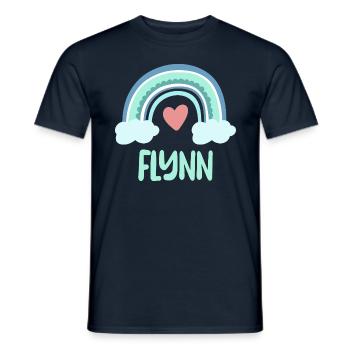 Flynn Name Rainbow Baby - Men's T-Shirt - navy - Front - AI Model Male 178 light (178cm)