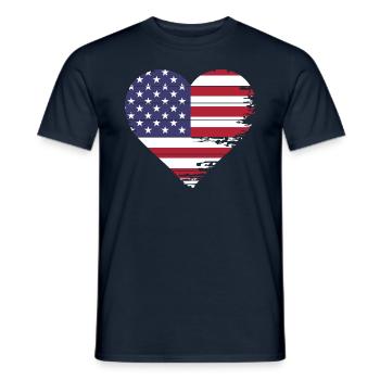 4. Juli USA - Männer T-Shirt - Navy - Vorne - AI Model Male 178 light (178cm)