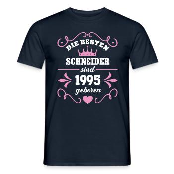 Jahrgang 1995 Schneiderin Kollegin Schneiderei - Männer T-Shirt - Navy - Vorne - AI Model Male 178 light (178cm)