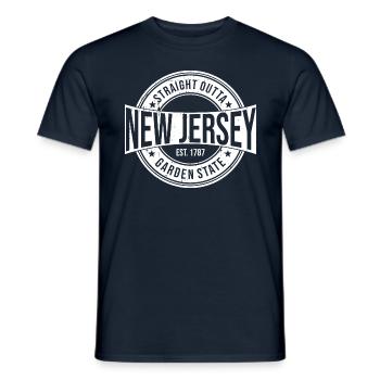 New Jersey - Männer T-Shirt - Navy - Vorne - AI Model Male 178 light (178cm)