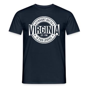 Virginia - Men's T-Shirt - navy - Front - AI Model Male 178 light (178cm)