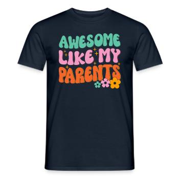 Great as my parents - Men's T-Shirt - navy - Front - AI Model Male 178 light (178cm)