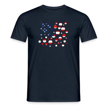 America Amerika - Männer T-Shirt - Navy - Vorne - AI Model Male 178 light (178cm)