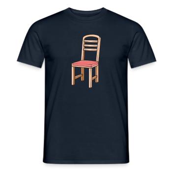 Chair illustration - Men's T-Shirt - navy - Front - AI Model Male 178 light (178cm)