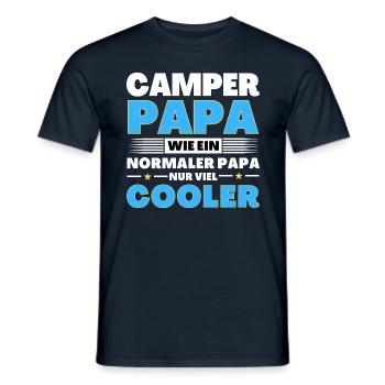 Camper Papa wie ein normaler nur viel cooler - Männer T-Shirt - Navy - Vorne - AI Model Male 178 light (178cm)