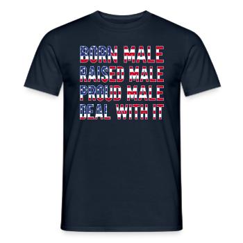 Homme né mâle élevé - T-shirt homme - marine - Devant - AI Model Male 178 light (178cm)