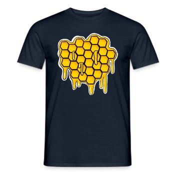 Honeycomb Beekeeper Production de miel - T-shirt homme - marine - Devant - AI Model Male 178 light (178cm)