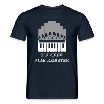 Organiste disant musicien d'orgue - T-shirt homme - marine - Devant - AI Model Male 178 light (178cm)
