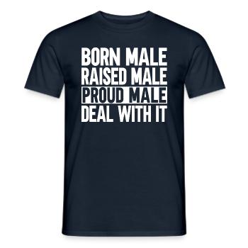 Homme né mâle élevé - T-shirt homme - marine - Devant - AI Model Male 178 light (178cm)